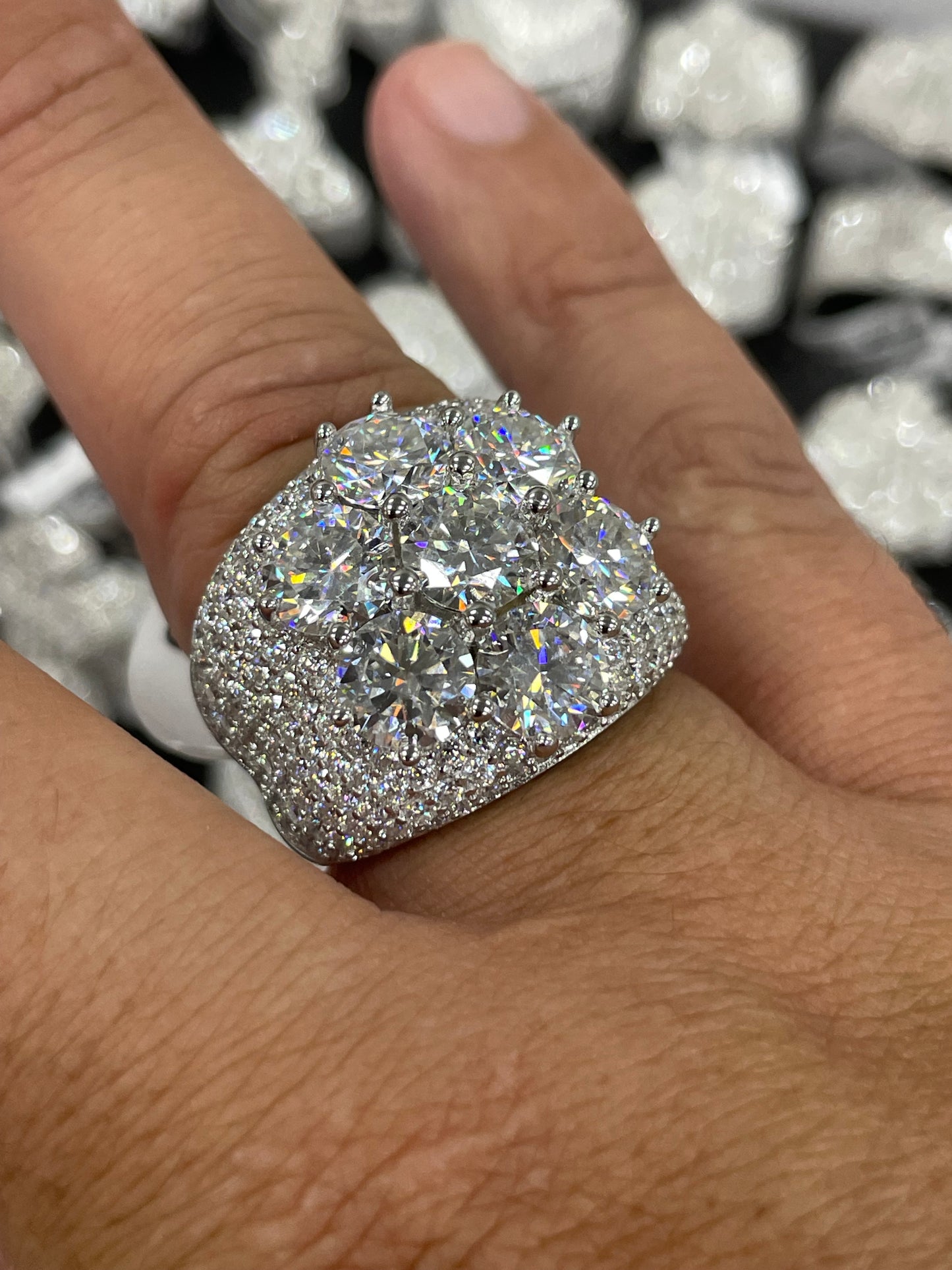 Moissanite big rock ring