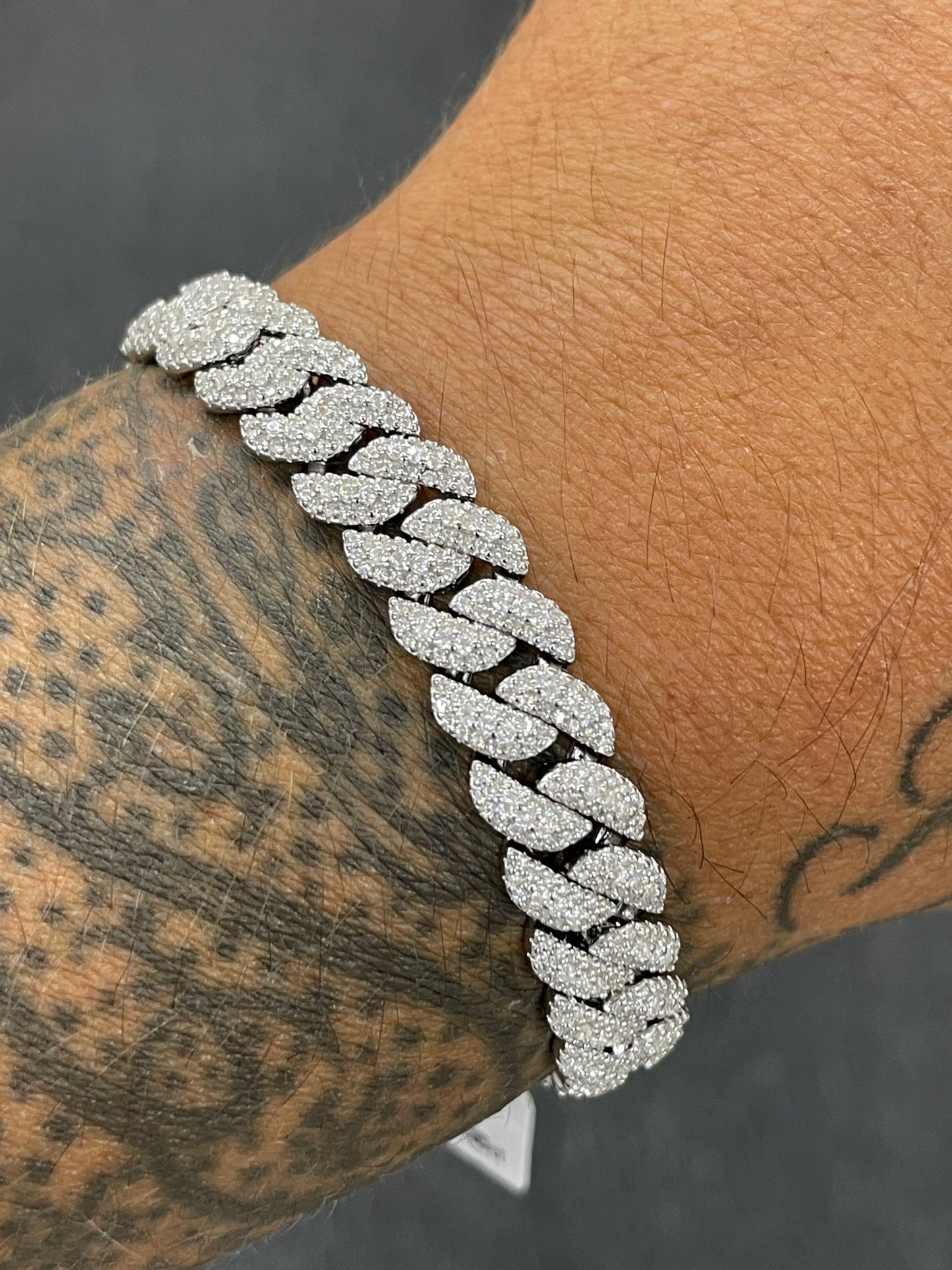 10mm big rock moissanite cuban bracelet