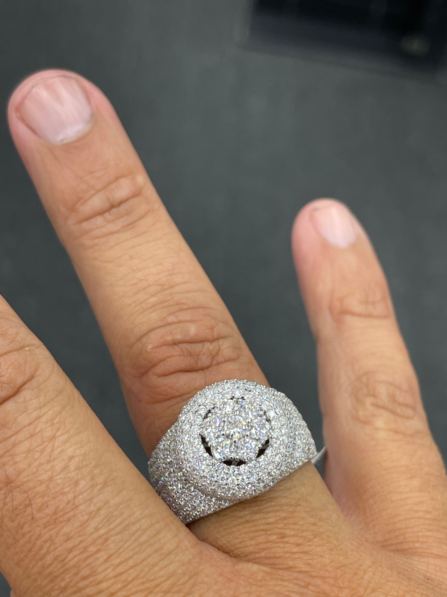 Moissanite bubble ring