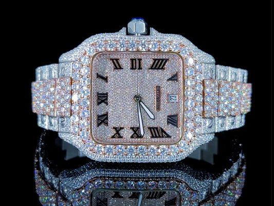 Rose Gold Color Moissanite Diamond Watches