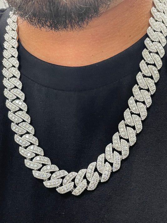 16mm big rock moissanite cuban chain