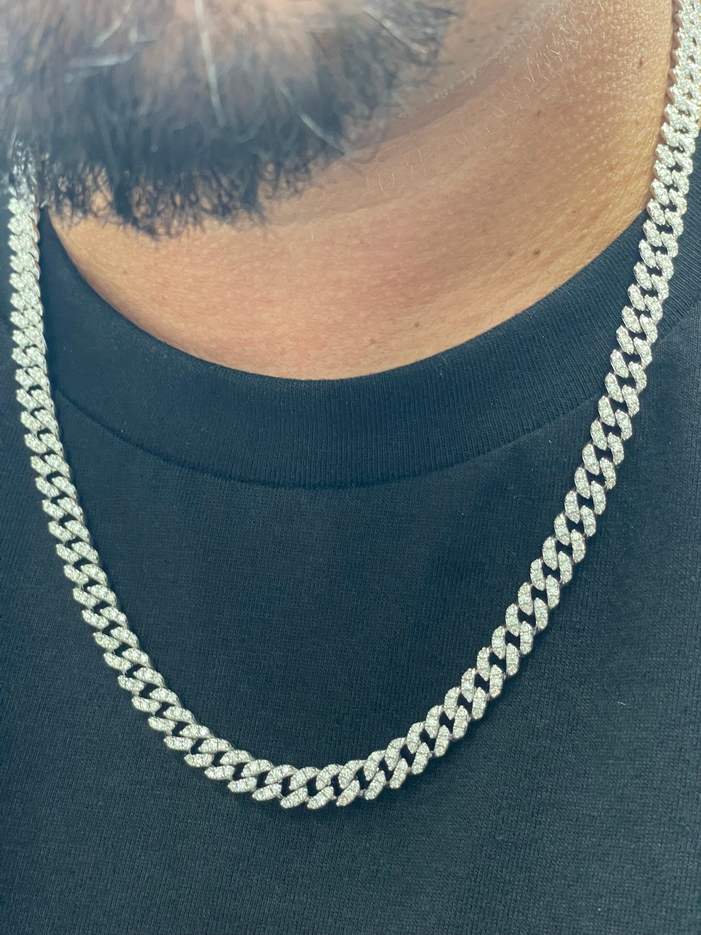 6mm vvs moissanite cuban link chain