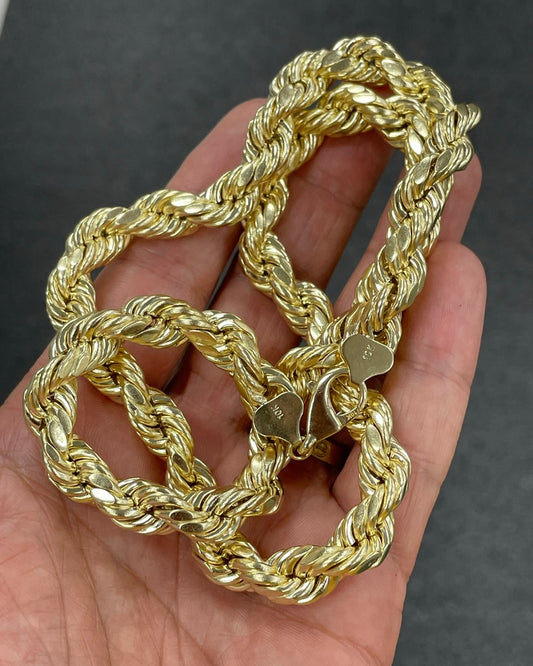 10k gold 10mm rope chain