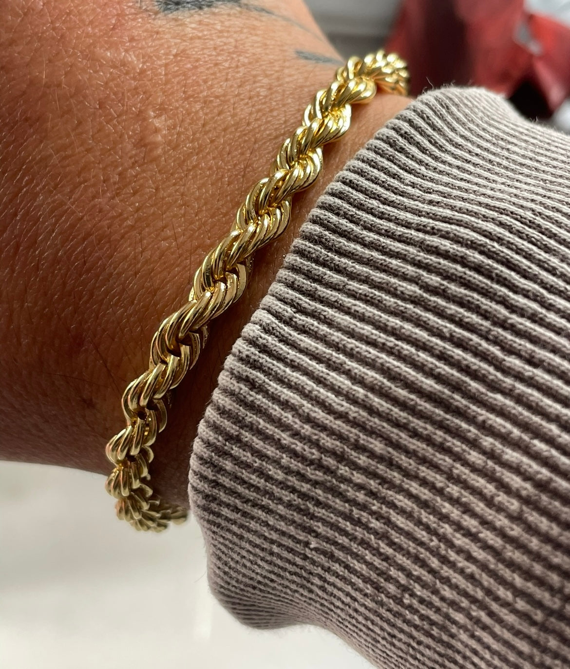 6mm moissanite clasp rope bracelet