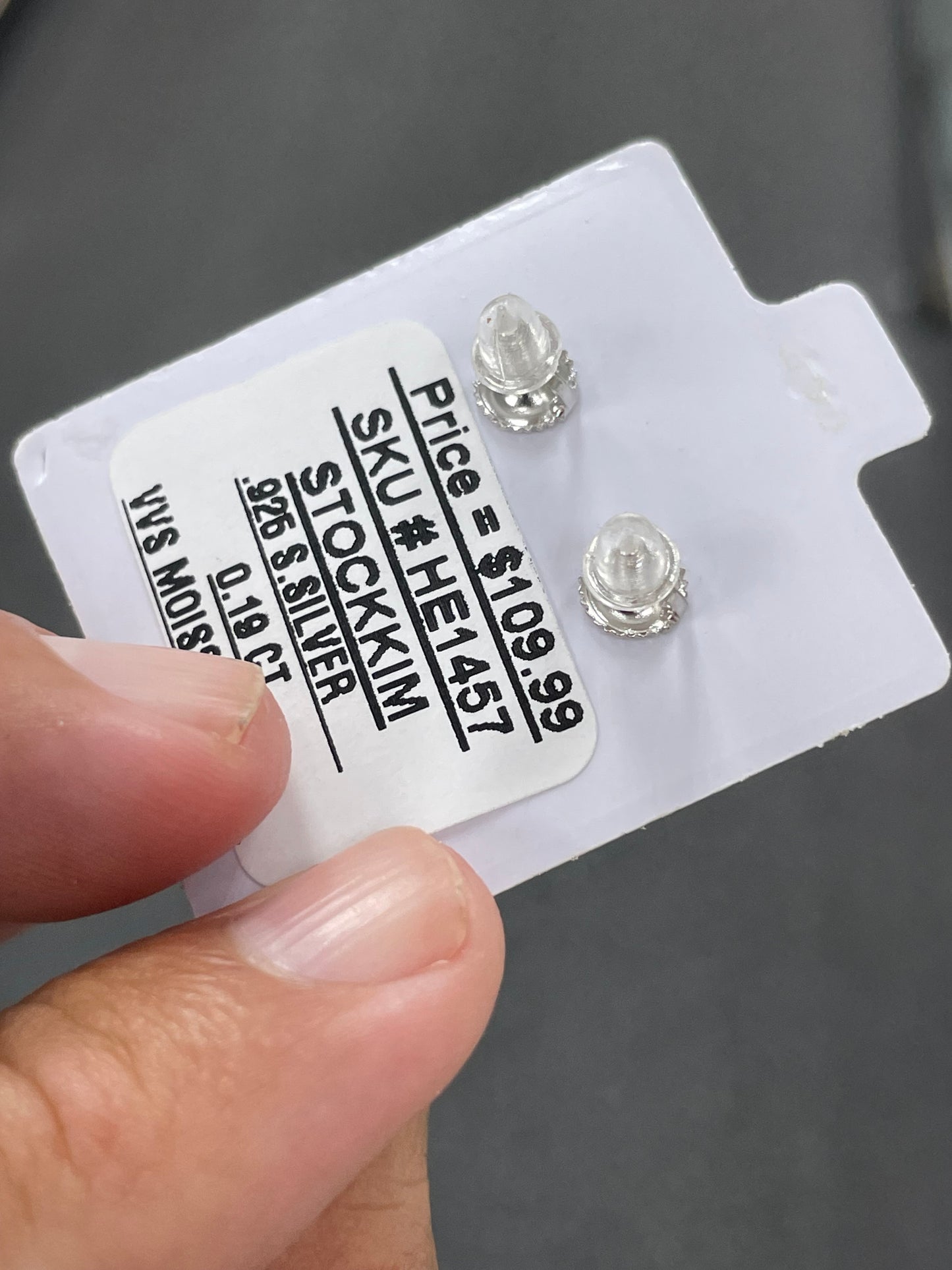 Moissanite small cross earrings