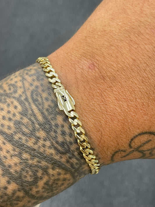 10k gold 5.5mm cuban link bracelet