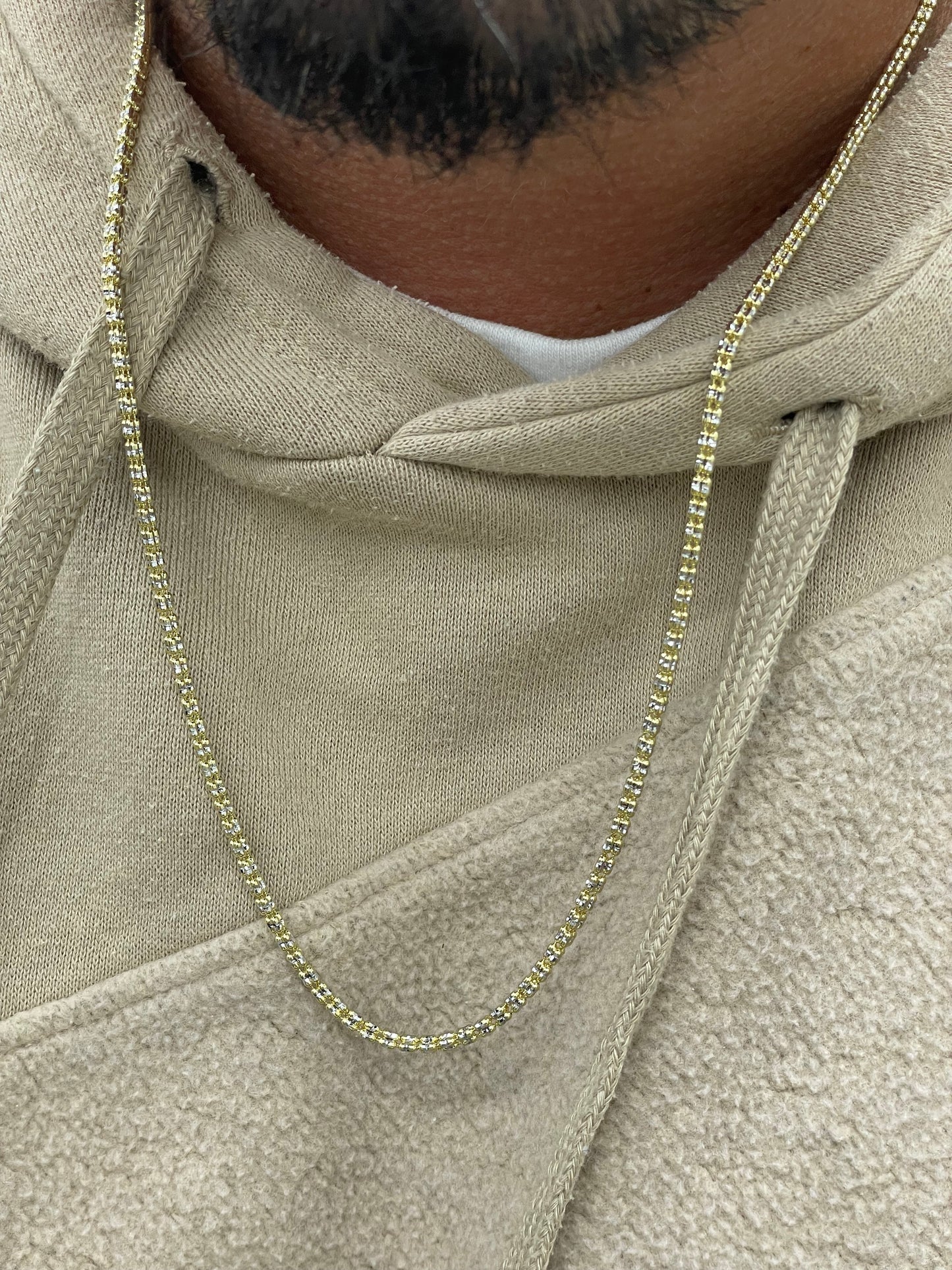 10k yellow gold ice chain